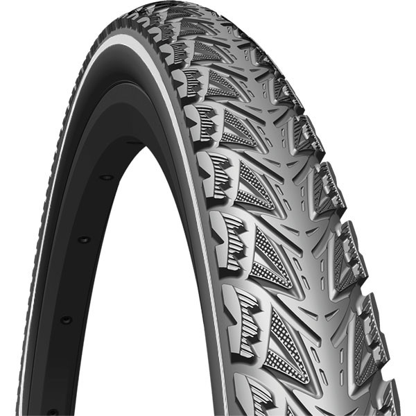 Rubena/Mitas Flash X Reifen 26x1.75 – Pannensicher, Schnellrollend & Mit Reflektierenden Seitenwänden – Ideal Für Trekking & City