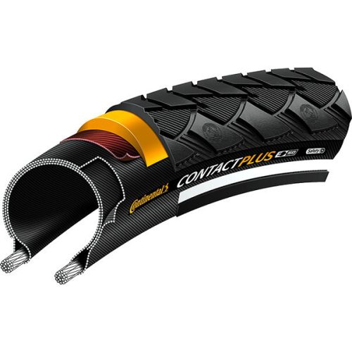 Continental 37-622 700x35C Contact Plus fekete/reflektoros kerékpár gumi