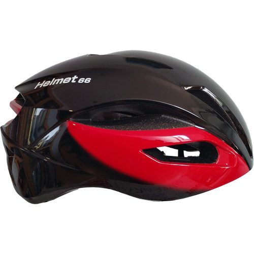 Helmet66 kerékpáros országúti sisak fekete/piros